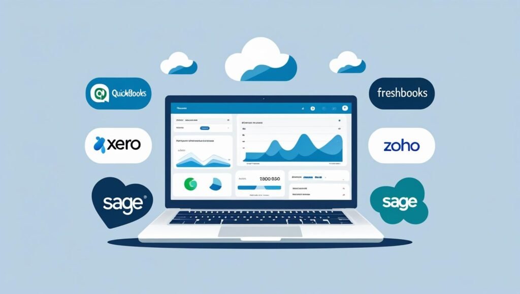 Modern dashboard interface on a laptop